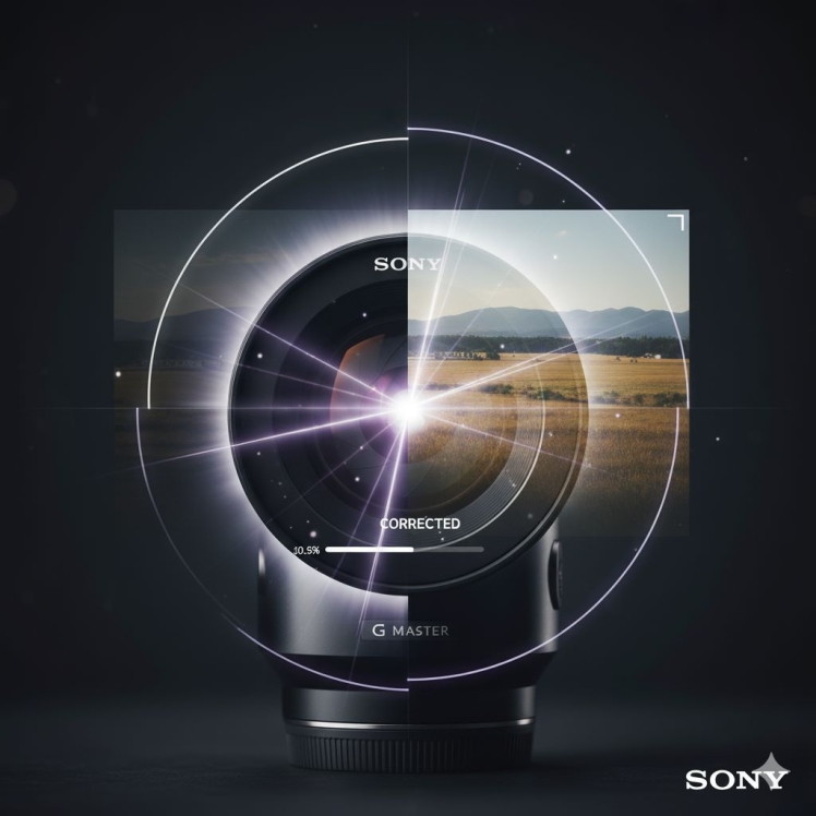رفع وینیتینگ لنز سونی | رفع سایه Sony FE 12-24mm f/4 G پس از ضربه