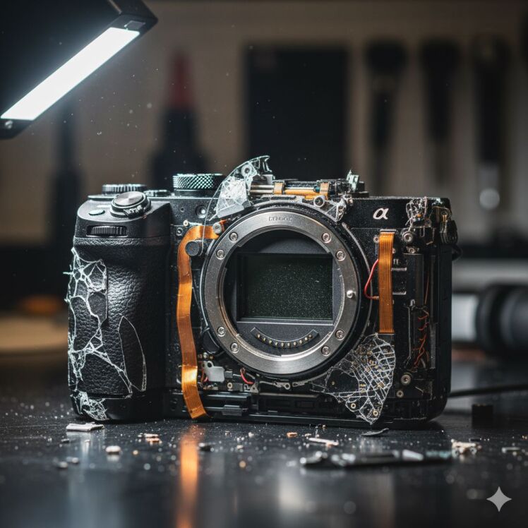 تعمیر بدنه A7C | تعمیر بدنه شکسته یا پوسته جدا شده در مدل‌های A7C و ZV-E10 بعد از افتادن