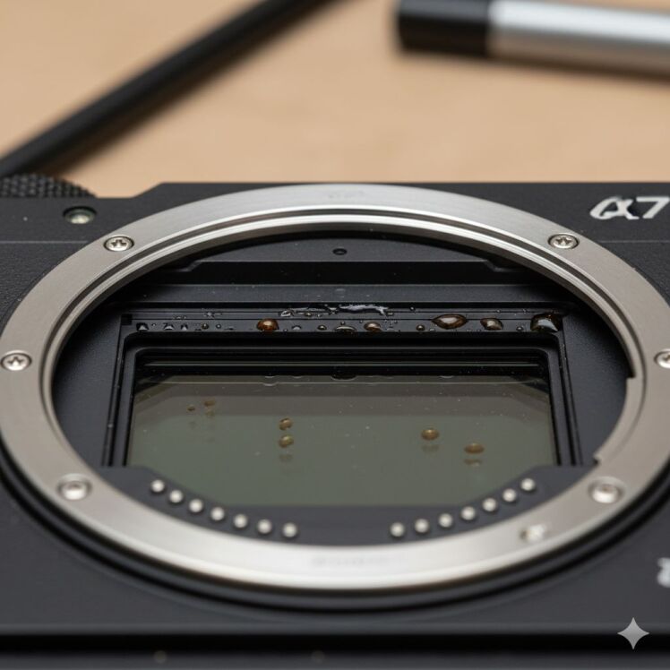 لکه روغن شاتر دوربین Sony در سری A7 علت، پیشگیری و پاک‌سازی تخصصی