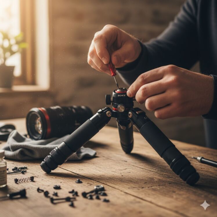 تعمیر سه‌پایه سونی | راهنمای کامل تعمیر جای پیچ سه‌پایه دوربین Sony