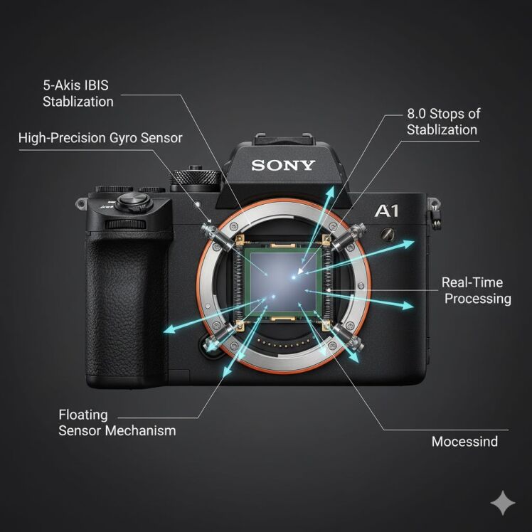 لرزشگیر دوربین Sony A1 و نقش آن در ثبت تصاویر فوق‌العاده پایدار