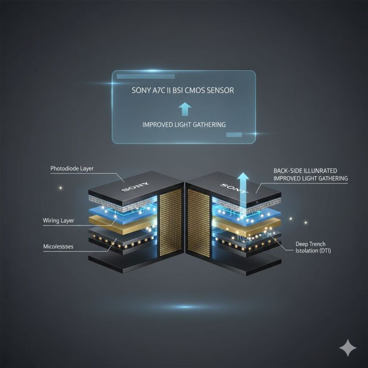 سنسور BSI CMOS در Sony A7C II بررسی، کالیبراسیون و تعمیر تخصصی